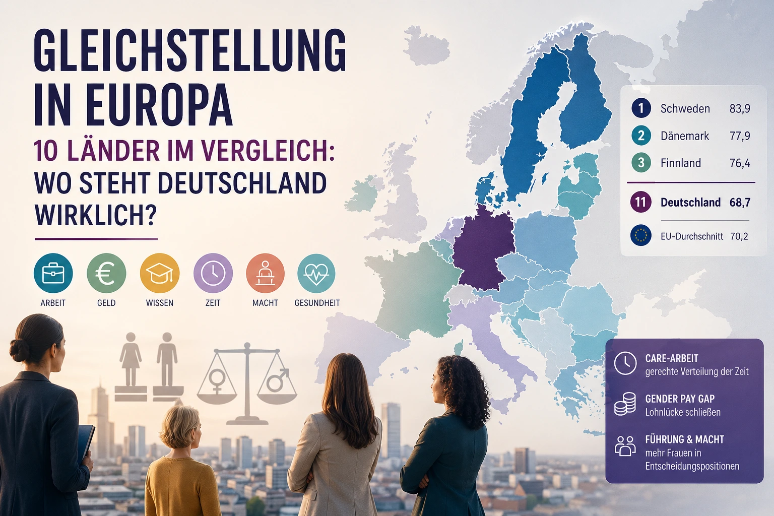 Gleichstellung in Europa – 10 Länder im Vergleich 2026